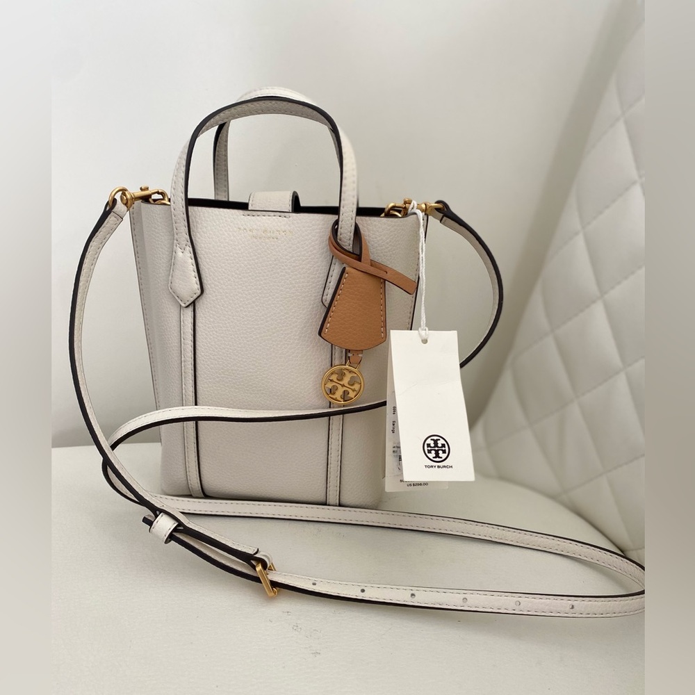 Tory Burch Perry Mini Tote Crossbody Bag New W Tags Ivory
Retail price $298.00